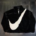 Nike Jackets & Coats | Nike Women’s Faux Fur Jacket Black White Small & Xs Oversized Brand New | Color: Black/White | Size: Various