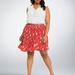 Torrid Skirts | Nwt Torrid Floral Mesh Skater Skirt | Color: Red | Size: 2x