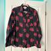 Urban Outfitters Shirts | Men’s Urban Outfitters Rose Patterned Flannel Shirt- Size Large | Color: Black/Red | Size: L