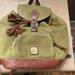 Dooney & Bourke Bags | Dooney & Bourke Mid Size Green Suede Backpack Used Vintage Retired | Color: Green | Size: Os