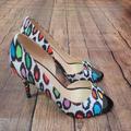 Nine West Shoes | Nine West Womens Heels Multicolor 9m Dorey Animal Print D'orsay 4.5" Heel | Color: Black/White | Size: 9