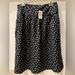 J. Crew Skirts | Nwt J. Crew Black & Cream Polka Dot A-Line Skirt! Size 6 | Color: Black/Cream | Size: 6