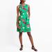 J. Crew Dresses | J.Crew Kelly Green Floral Cotton Textured Sleeveless Dress Sz 6 Nwt | Color: Green/Red | Size: 6