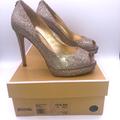 Michael Kors Shoes | Michael Kors - Gold Glitter Pumps - Women’s Size 6.5 | Color: Gold | Size: 6.5