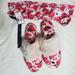 Victoria's Secret Shoes | Nwt Victoria's Secret Floral Fuzzy/Faux Fur Slippers W Storage Bag | Color: Cream/Pink | Size: 5-6/Small