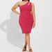 Torrid Dresses | Nwt - Torrid - Mini Foxy Bodycon One Shoulder Dress - Cherries Jubilee - 1x | Color: Pink | Size: 1x