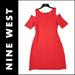 Nine West Dresses | Nine West Dress Size 4 Women Cold Shoulder Shift | Color: Red | Size: 4