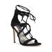 Nine West Shoes | Nine West Black Suede Heel Sandals - Size 10 | Color: Black/Silver | Size: 10