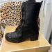 Michael Kors Shoes | Michael Kors Star Embellished Combat Boots. Brand New|Box Size 7/37 | Color: Black/Gold | Size: 7