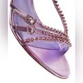 Kate Spade Shoes | Kate Spade Metallic Pink Rhinestone Strappy Kitten Heel | Color: Pink | Size: 8.5