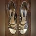 Nine West Shoes | Nwb Nine West Malina Women's Dress Heel Sandals, Size 9.5. Open To Offers. | Color: Gold | Size: 9.5