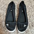 Adidas Shoes | Adidas Boat Slip On Sleek Flats In Black Size 8.5 | Color: Black/White | Size: 8.5