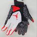 Nike Accessories | Nike Air Jordan Jet 7.0 Football Gloves Wide Receiver White Red Mens Size L New | Color: Red/White | Size: Large