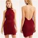 Free People Dresses | Nwt Free People Intimately Large Red Lace Stretchy Harper Halter Dress Anthro | Color: Red | Size: L