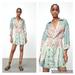 Zara Dresses | Nwt Zara Floral Mix Print Shirt Dress | Color: Blue/White | Size: L