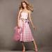 Zara Dresses | Nwt Zara Barbie Gingham Strapless Iconic Dress S Pink/White | Color: Pink/White | Size: S