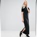 Adidas Dresses | Adidas Womens Velvet Vibes Polo Maxi Dress Nwt S | Color: Black | Size: S