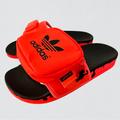 Adidas Shoes | Nwt Adidas Originals Women's Pouchylette Slide Sandal Slipper In Solar Red Sz 6 | Color: Black/Red | Size: 6