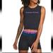 Nike Tops | Nike Pro Dri-Fit Black Mesh Net Crop Cropped Sleeveless Tank Top Shirt Size Xs | Color: Black/Pink | Size: Xs