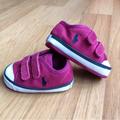 Ralph Lauren Shoes | Nwot Ralph Lauren Baby Suede Sneaker Crib Shoes | Color: Blue/Pink | Size: 2bb