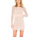 Free People Dresses | New Free People Lace & Mesh Body-Con Mini Dress In Nude/Champagne - Size Xs | Color: Cream | Size: Xs