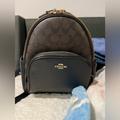 Coach Bags | Mini Court Backpack In Signature Canvas | Color: Black/Brown | Size: Os