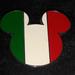 Disney Other | Disney Epcot Mickey Head And Ears Italian Flag Pin | Color: Green/Red | Size: Os