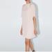 Zara Dresses | Nwt Zara Pleated Guipure Dress | Color: Pink/White | Size: L