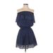 Melissa Odabash Casual Dress - Mini Strapless Strapless: Blue Print Dresses - Women's Size X-Small