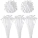 Bâtonnets de support de ballons en PVC blanc avec clip anciers de ballon en latex fournitures de