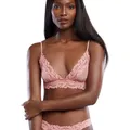 Soutien-gorge sexy en maille transparente pour femmes sous-vêtements en dentelle lingerie rose