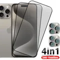 Protecteurs d'écran complets pour iPhone film d'objectif 4 en 1 verre poly guatémaltèque iPhone