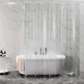 PEVA-Rideau de douche transparent en plastique imperméable avec crochets rideaux de bain