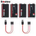 Soshine-Batterie lithium-ion aste USB tension constante sortie 9V Eddie ion 24.com 9V 6F22