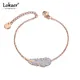 Lokaer-Bracelets à breloques en plumes de cristal ChimCZ pour femmes et filles bracelet à maillons