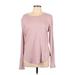 Bobeau Pullover Sweater: Pink Print Tops - Women's Size Large