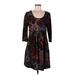 R&B Collection Casual Dress: Black Batik Dresses - Women's Size Medium