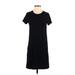 J.Crew Factory Store Casual Dress - Shift: Black Solid Dresses - Women's Size X-Small