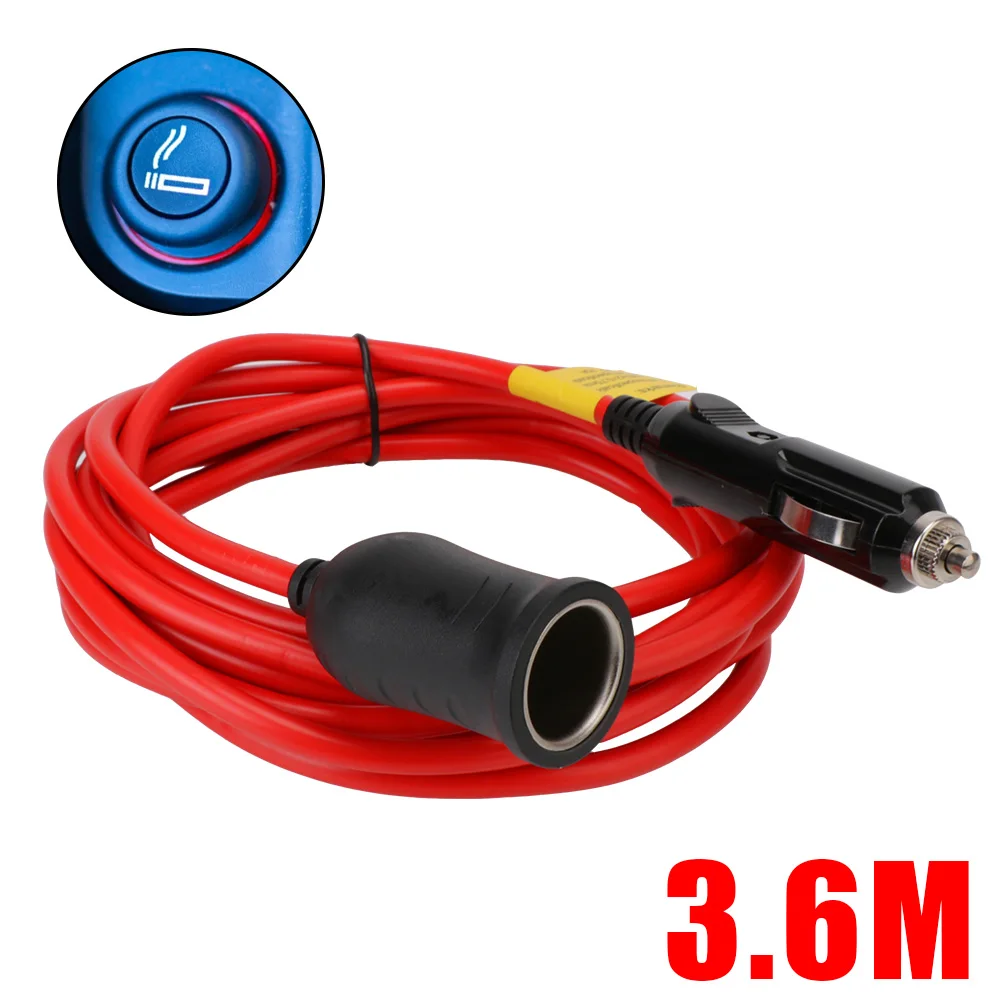 Mit 15a Sicherung 12V 24V 3,6 m Buchse Buchse Stecker Auto Ladegerät Kabel Auto Zigaretten anzünder Verlängerung kabel Image