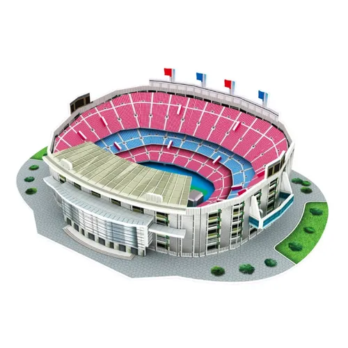 Feooe camp nou stadion diy 3d papier puzzle fußballfeld modellbau stadion montage spielzeug