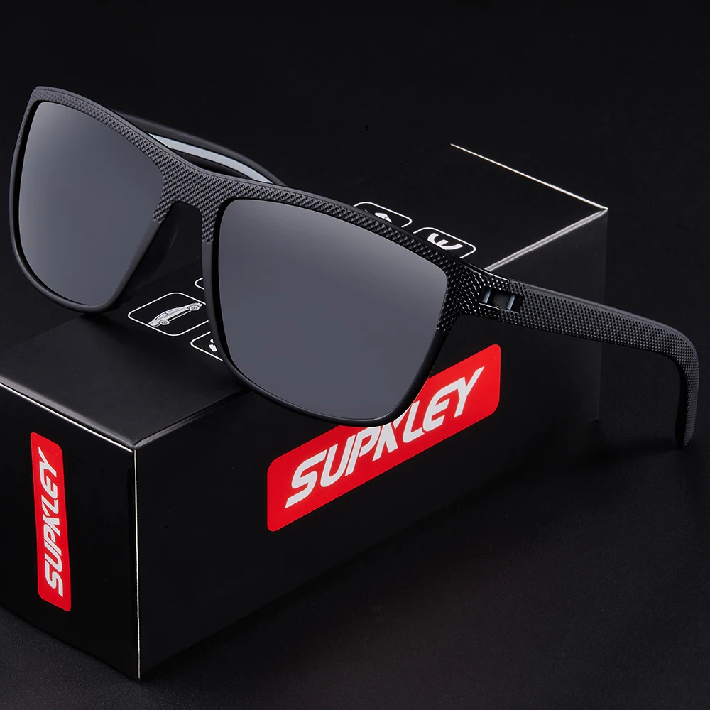 Supkley Sport Sonnenbrille ultraleichte quadratische polarisierte Herren Sonnenbrille für Frauen Brillen Wandern Fahren Angeln Runing Brille Image
