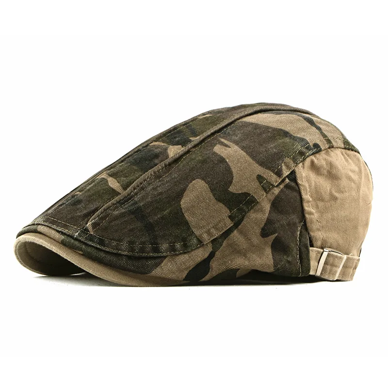 Mode Caps für Männer Newsboy Caps Camouflage Baumwolle Flache Schirmmütze Frauen Maler Baskenmütze Hüte Image