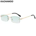 Kachawoo grün metall sonnenbrille randlose männliche lila braun quadrat sonne gläser mode weibliche