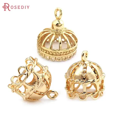 18 Karat Gold Farbe Messing mehr Löcher Quaste Charms Anhänger hochwertige DIY Schmuck herstellung