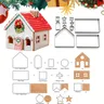 Tagliabiscotti natalizi da 10 pezzi Set di tagliabiscotti per Gingerbread House-tagliabiscotti 3D