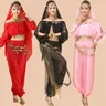 Costumi di danza Bollywood costumi di danza del ventre indiani Set Top + Pant One Size Bollywood