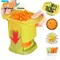 2-in-1 Gemüse hacker Würfel Schneide werkzeug Hand druck Kartoffel Karotte Zwiebel Dicer Slicer Chopper Chips Schneid box Gadgets