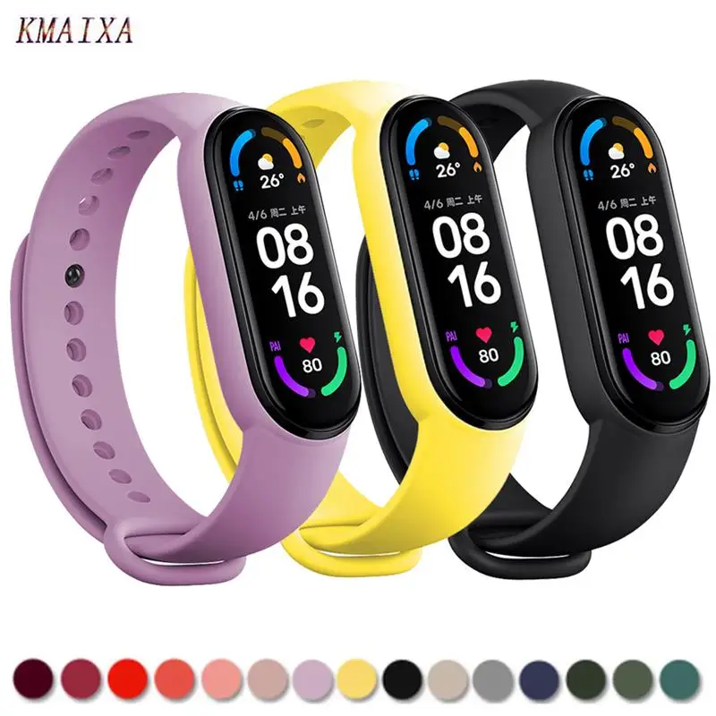 Sport Silikon Armband für Mi Band 6 Riemen Miband4 Miband 5 Handgelenk Correa Ersatz Armband für Xiaomi Mi Band 4 3 5 7 Riemen Image
