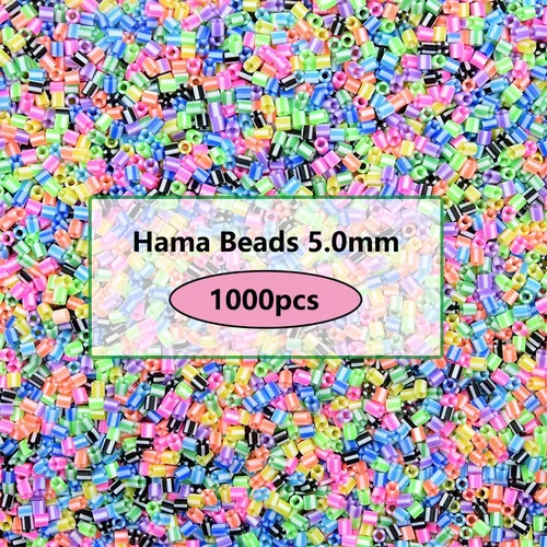 Neue Farben 1000 teile/paket 5mm Hama Perlen Puzzle Bildung Spielzeug Juguetes 3D Puzzles Puzzle