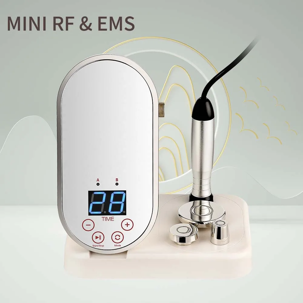 Nuovo MINI Strumento di bellezza a radiofrequenza facciale EMS Micro corrente Ringiovanimento della pelle RF Lifting Rafforzamento Strumento di cura della pelle di bellezza